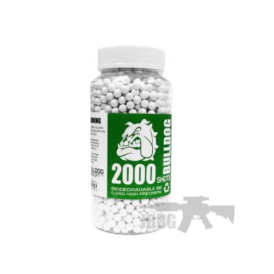 Bulldog Biodegradable 2000 Airsoft BB 0.28g White