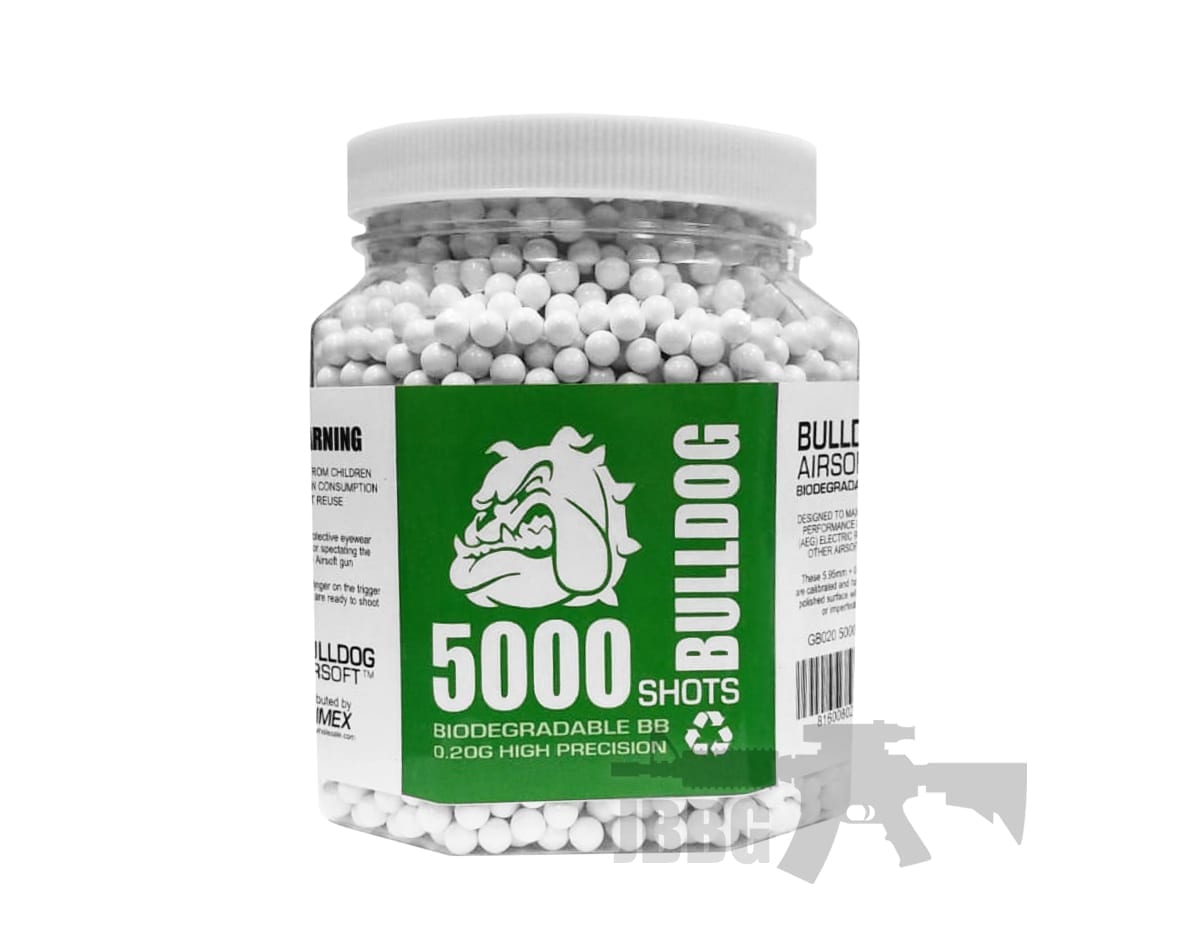 Bulldog Biodegradable 5000 Airsoft BB 0.20g White Just Airsoft Guns
