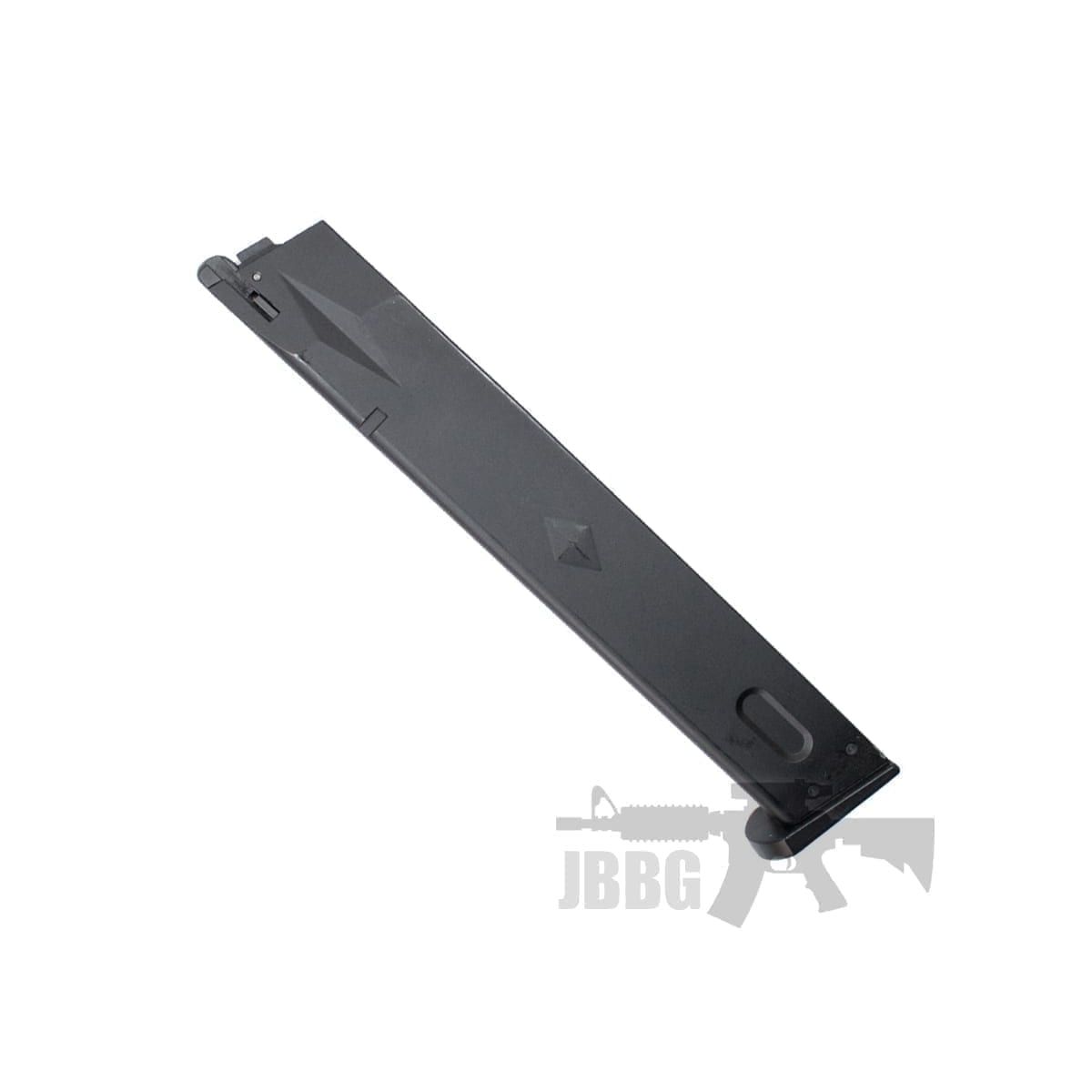 Airsoft WE 2pcs 50rd Extended Long Gas Magazine for AW Tokyo Marui M9 M92 GBB Bk