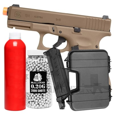 Glock 19X Gas Blowback Airsoft Pistol Tan g1