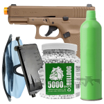 Glock 19X Tan GBB Airsoft Pistol Bundle Set