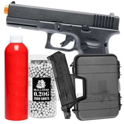 Glock G17 GBB Air Pistol Bundle Set f55 black
