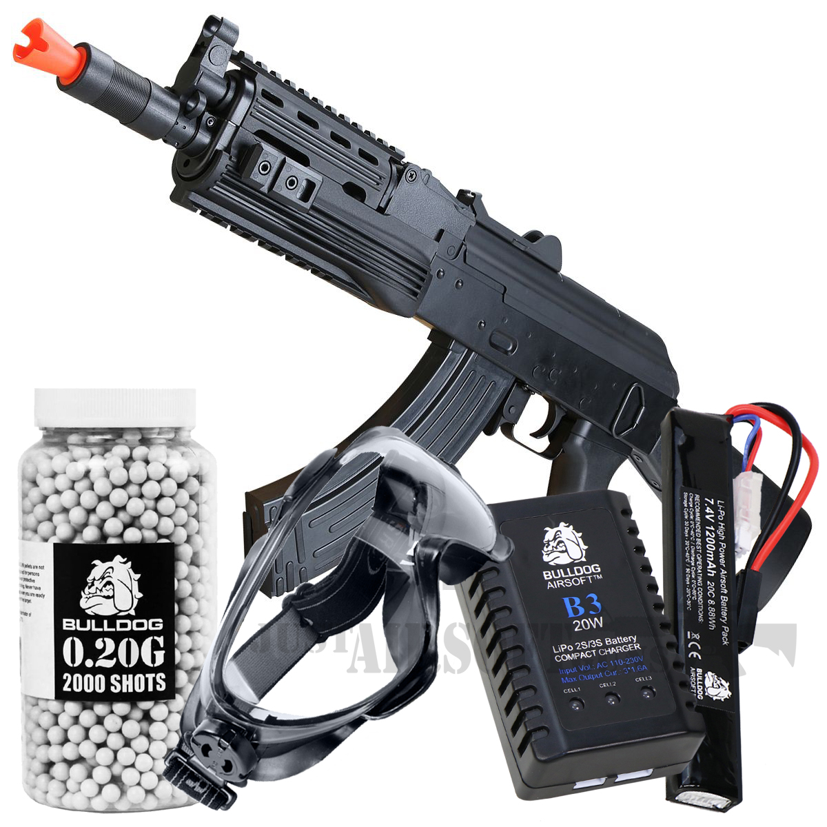 BULLDOG Semi fully Automatic Ak 47 SR47C AEG Rifle Set hh