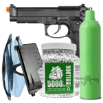 HG194 Full Metal M9 Special Force Gas Pistol Bundle Set