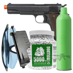 SR1911 Gas Blowback Full Metal Airsoft Pistol Bundle Set