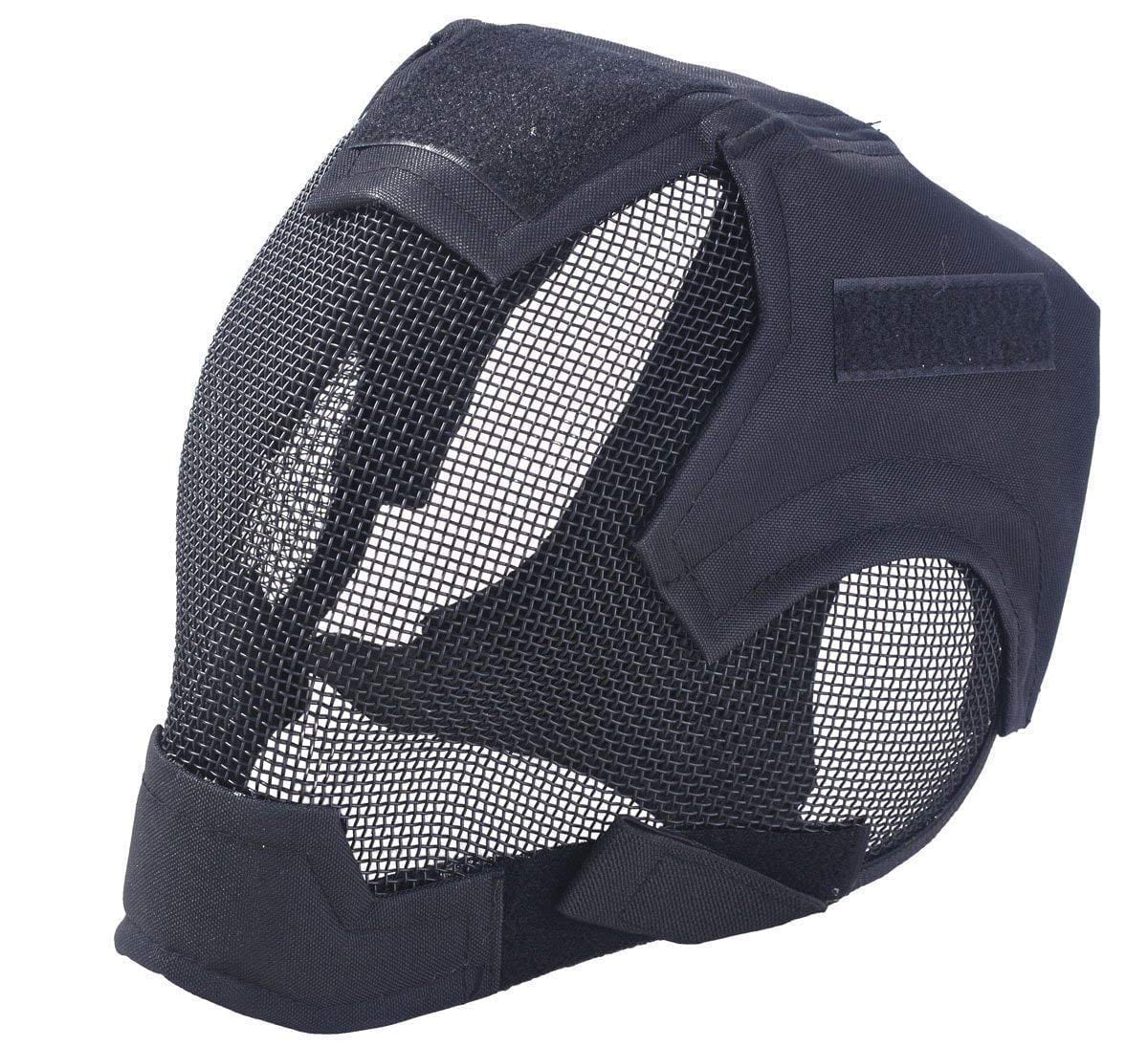 Airsoft Fencing Safety Mesh Mask and Ears Protection Black