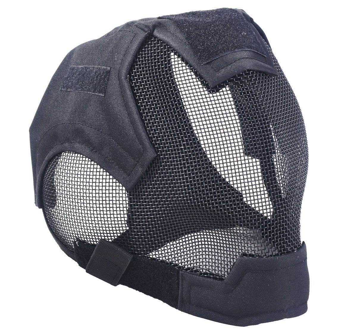 Airsoft Fencing Safety Mesh Mask and Ears Protection Black