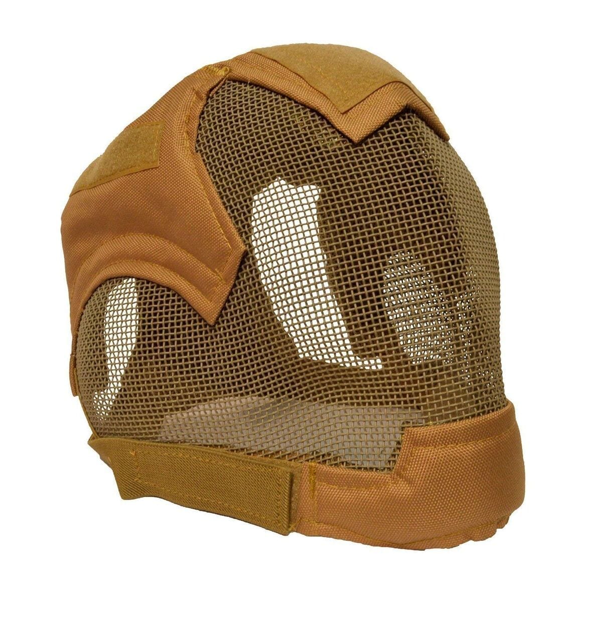 Airsoft Fencing Safety Mesh Mask and Ears Protection Tan