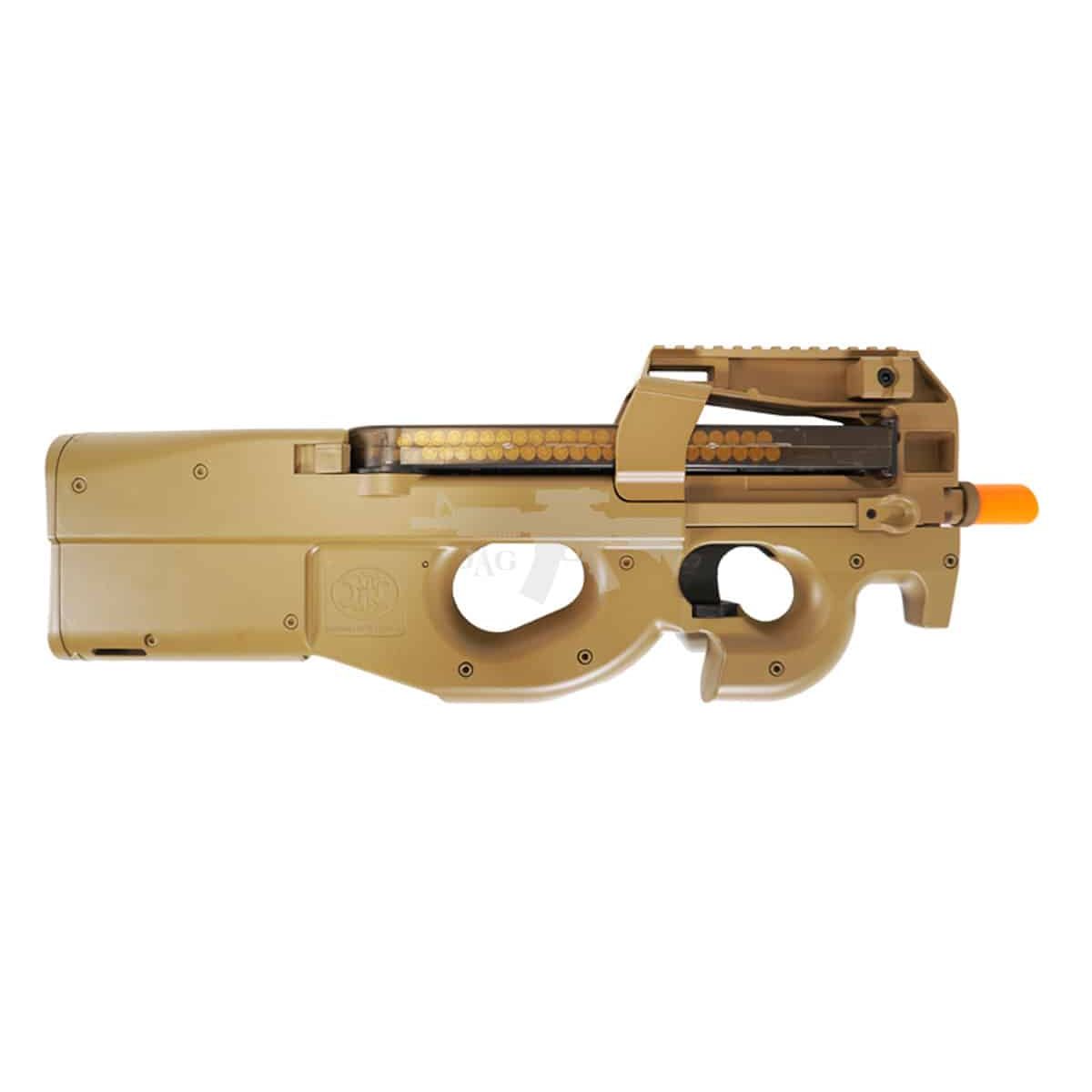 Uploaded ToFN HERSTAL P90 METAL POLYMER AIRSOFT ELECTRIC GUN IN TAN
