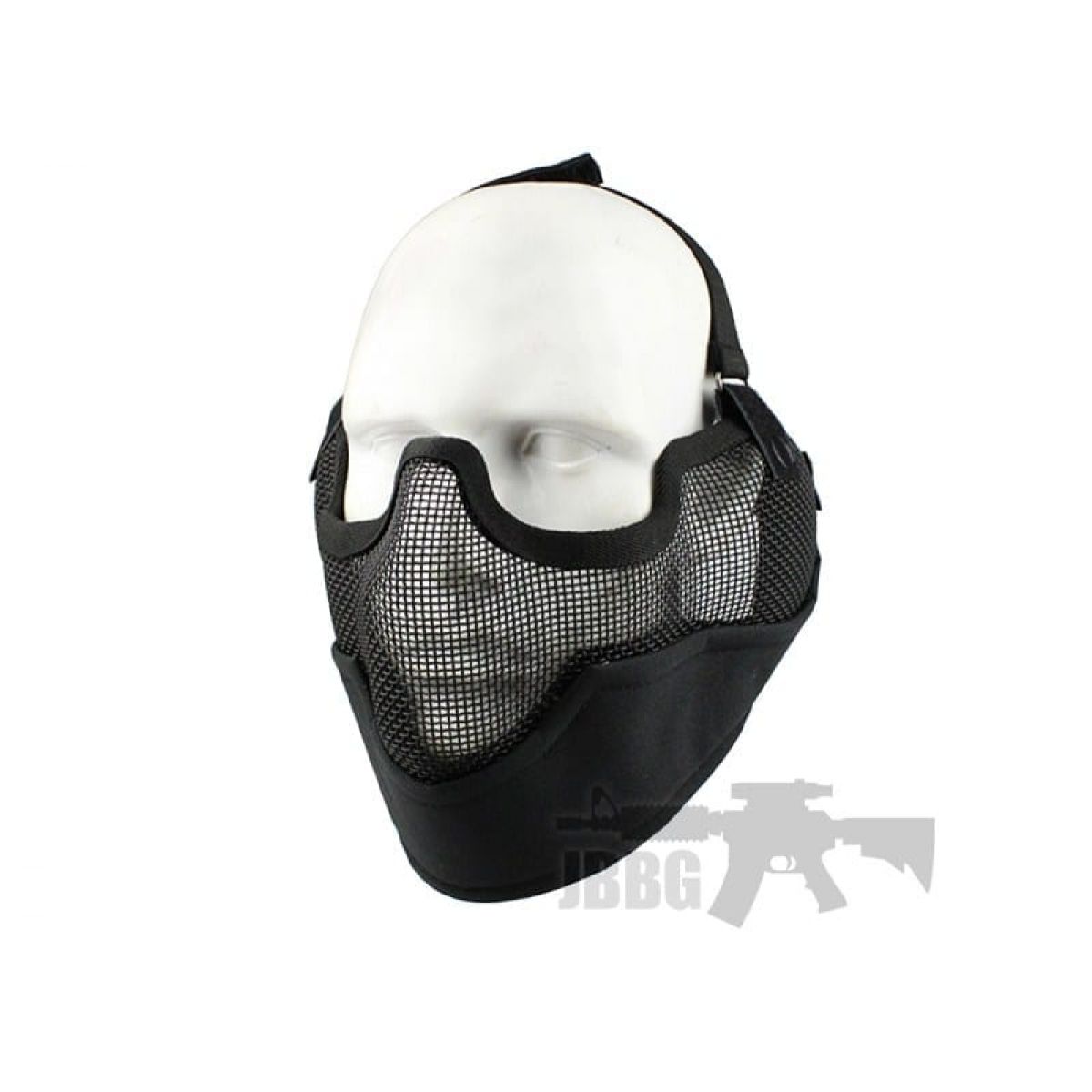Wosport Strike Metal Mesh Lower Face Mask Black