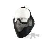 WOSPORT STRIKE METAL MESH LOWER FACE MASK BLACK