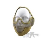 Wosport Strike Metal Mesh Lower Face Mask Tan
