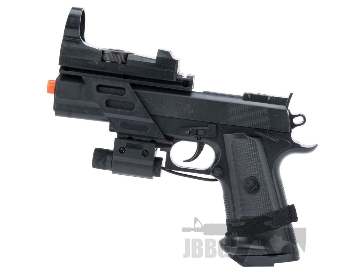 Cybergun Colt MK IV Spring Airsoft Pistol Black – 6MM