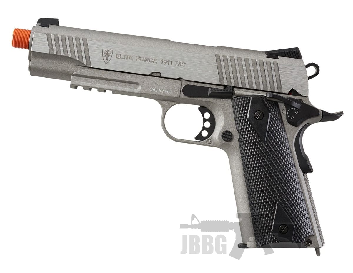 Elite Force 1911 Tac Co2 Semi Auto Full Metal Blowback Airsoft Pistol Stainless – 6MM