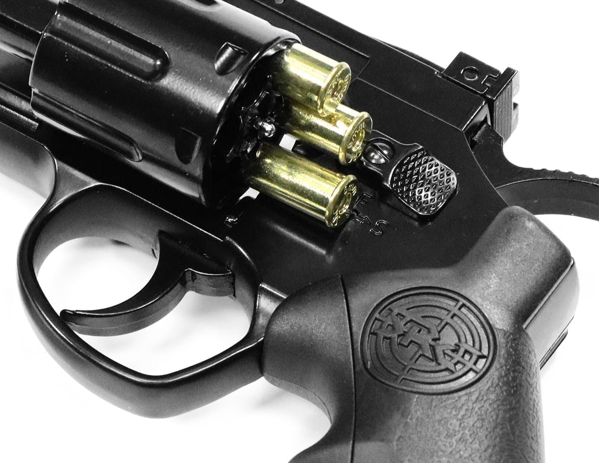 SRC 4 Inch Titan Metal Co2 Airsoft Revolver Black Just Airsoft Guns