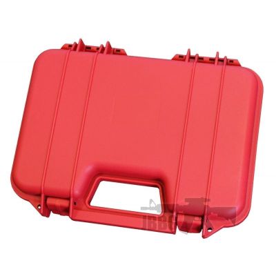 Single Pistol Case – Secure Premium Hard Plastic Gun Case – Red