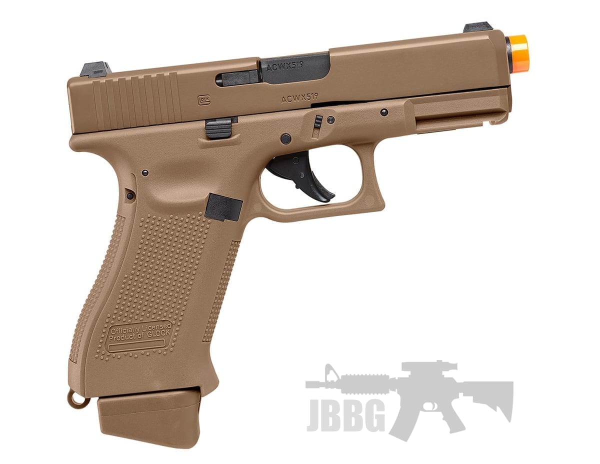 Glock 19X Gas Blowback Airsoft Pistol Tan from JAG Just Airsoft Guns
