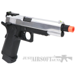 SRC Hi Capa 5 1 Silver Gas Blowback Airsoft Pistol 4