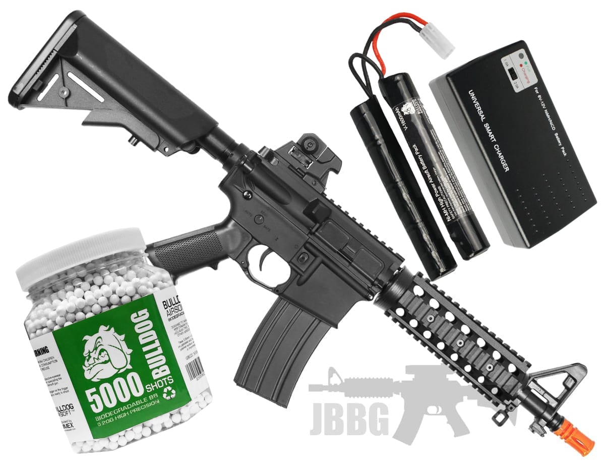 Bulldog M4PI RIS CQB AEG Airsoft Rifle Set 1 Just Airsoft Guns