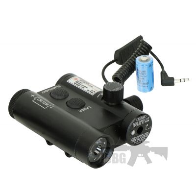 Military Grade Dual Laser and Flashlight Combo Rail Unit