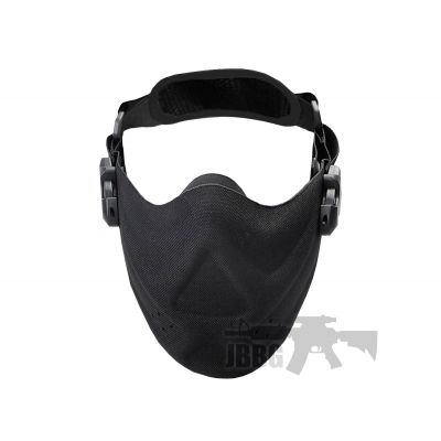 High Speed Lightweight Airsoft Half Face Mask – Black