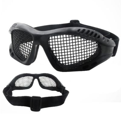 Details about   Hunting Tactical Paintball Goggles Steel Wire Mesh Airsoft Net Eyewear Protector 