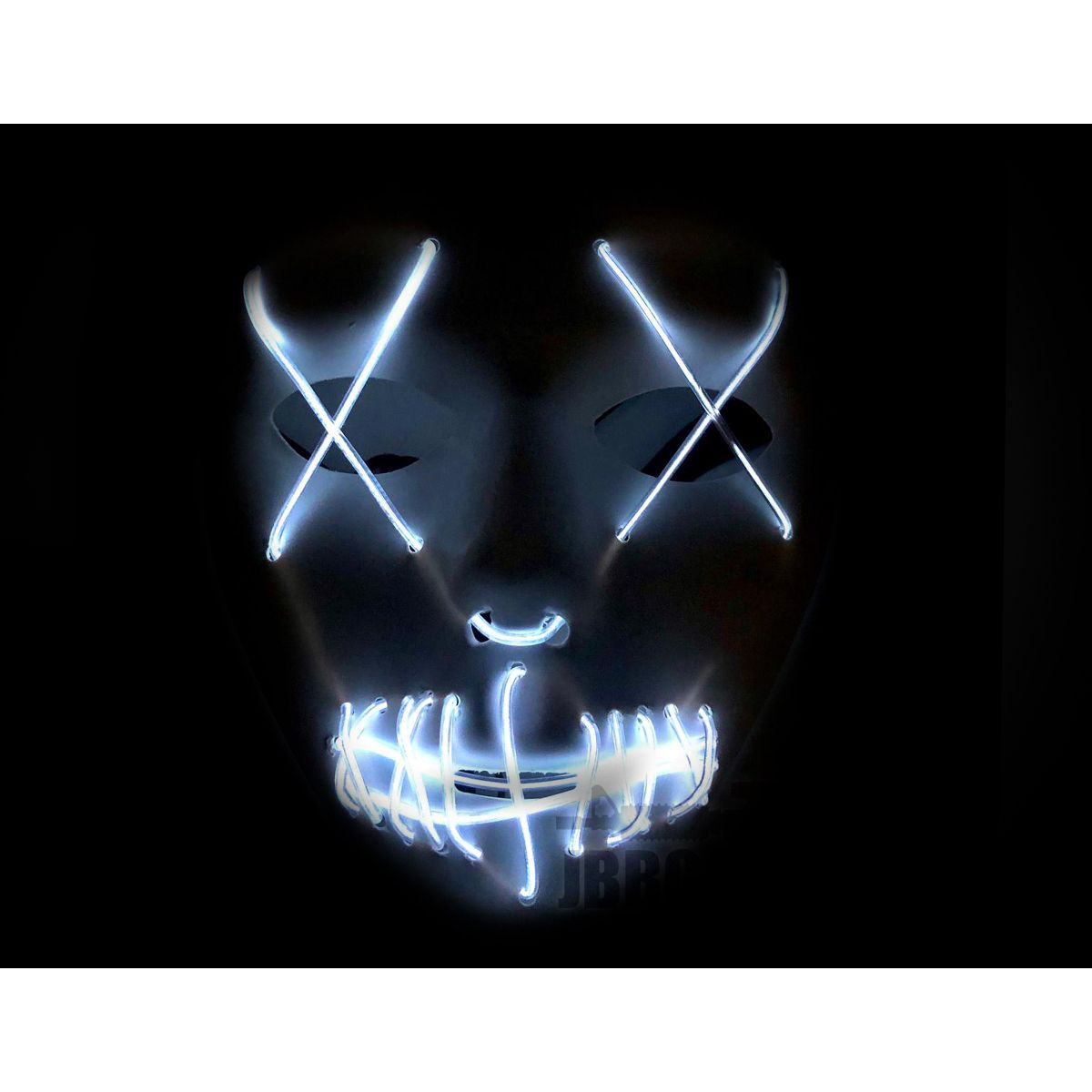 LED Purge White Mask with Blue X - Just Airsoft Guns