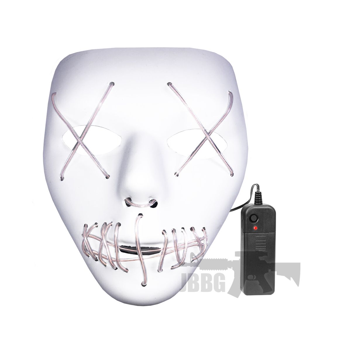 LED White Mask with Yellow X - Just Airsoft Guns
