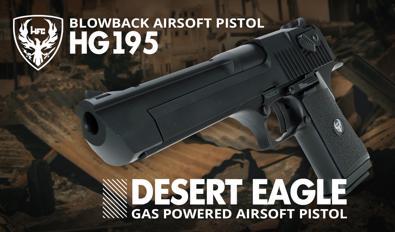 HFC HG195 Desert Eagle Gas Powered Blowback Airsoft Pistol b1