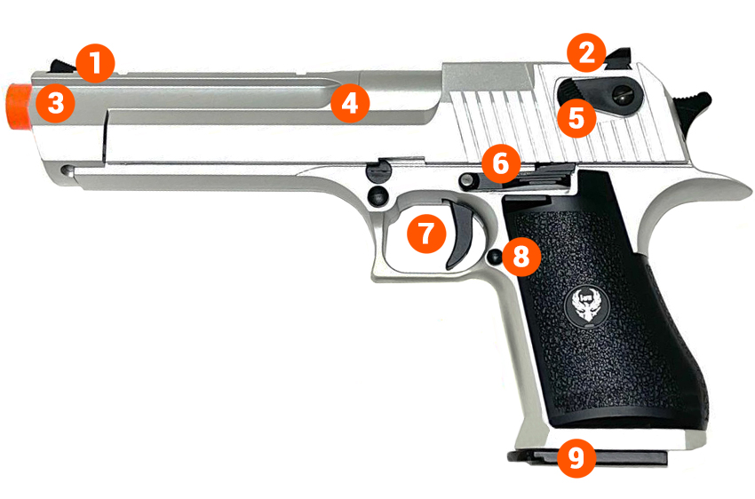 HG195 DESERT EAGLE PISTOL info silver