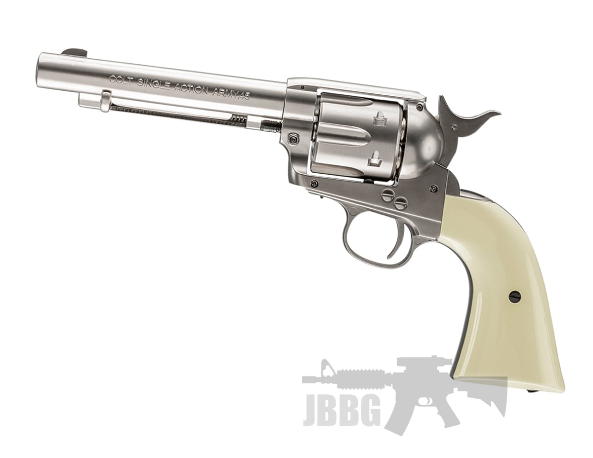 Colt Single Action Army 45 BB Airgun Revolver Nickel