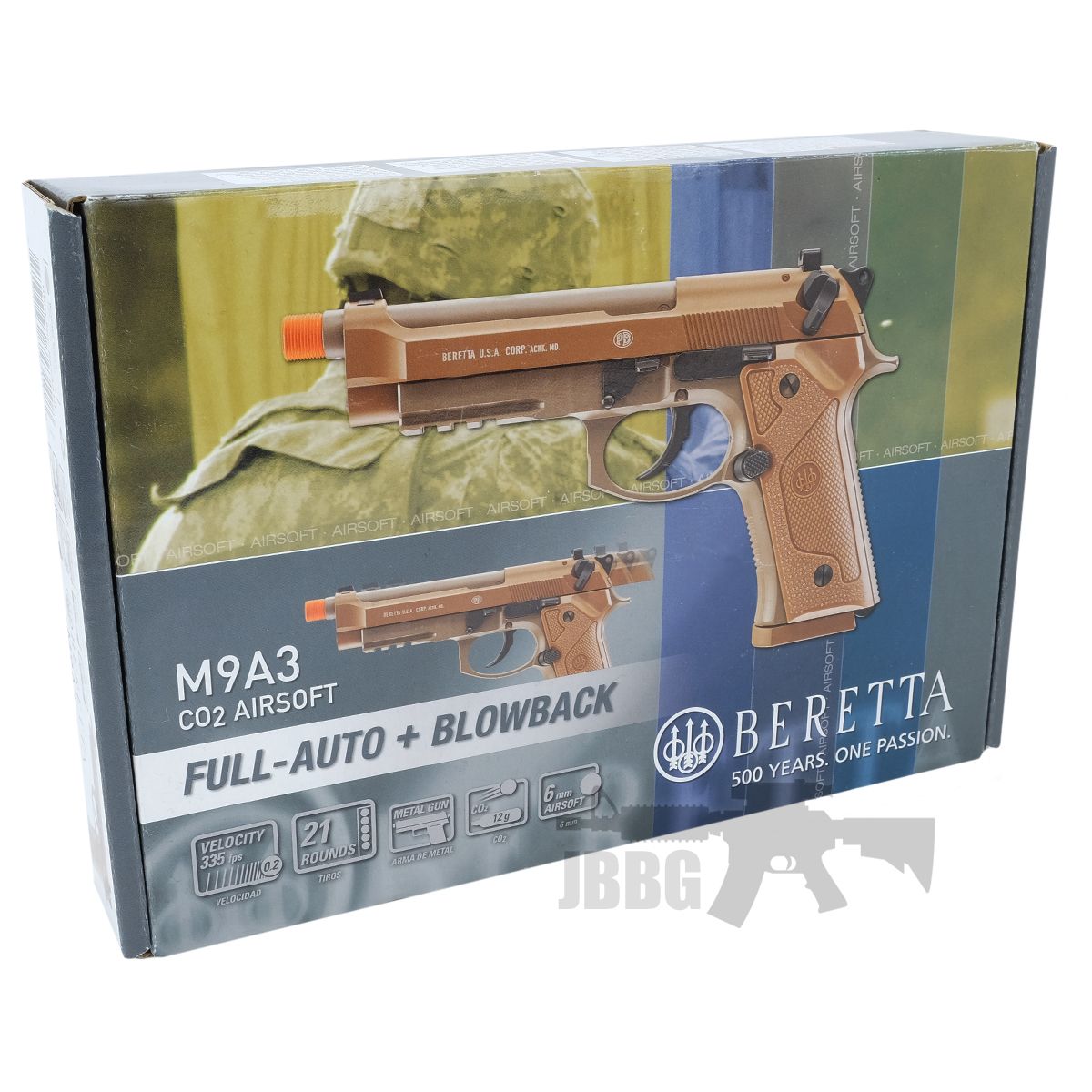 Beretta M9A3 CO2 Airsoft Blowback Pistol Tan