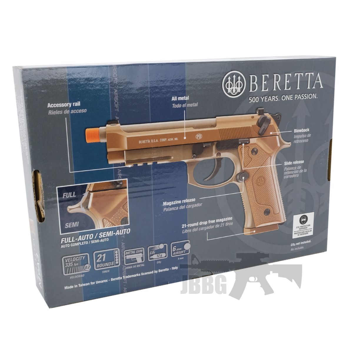 Beretta M9A3 CO2 Airsoft Blowback Pistol Tan