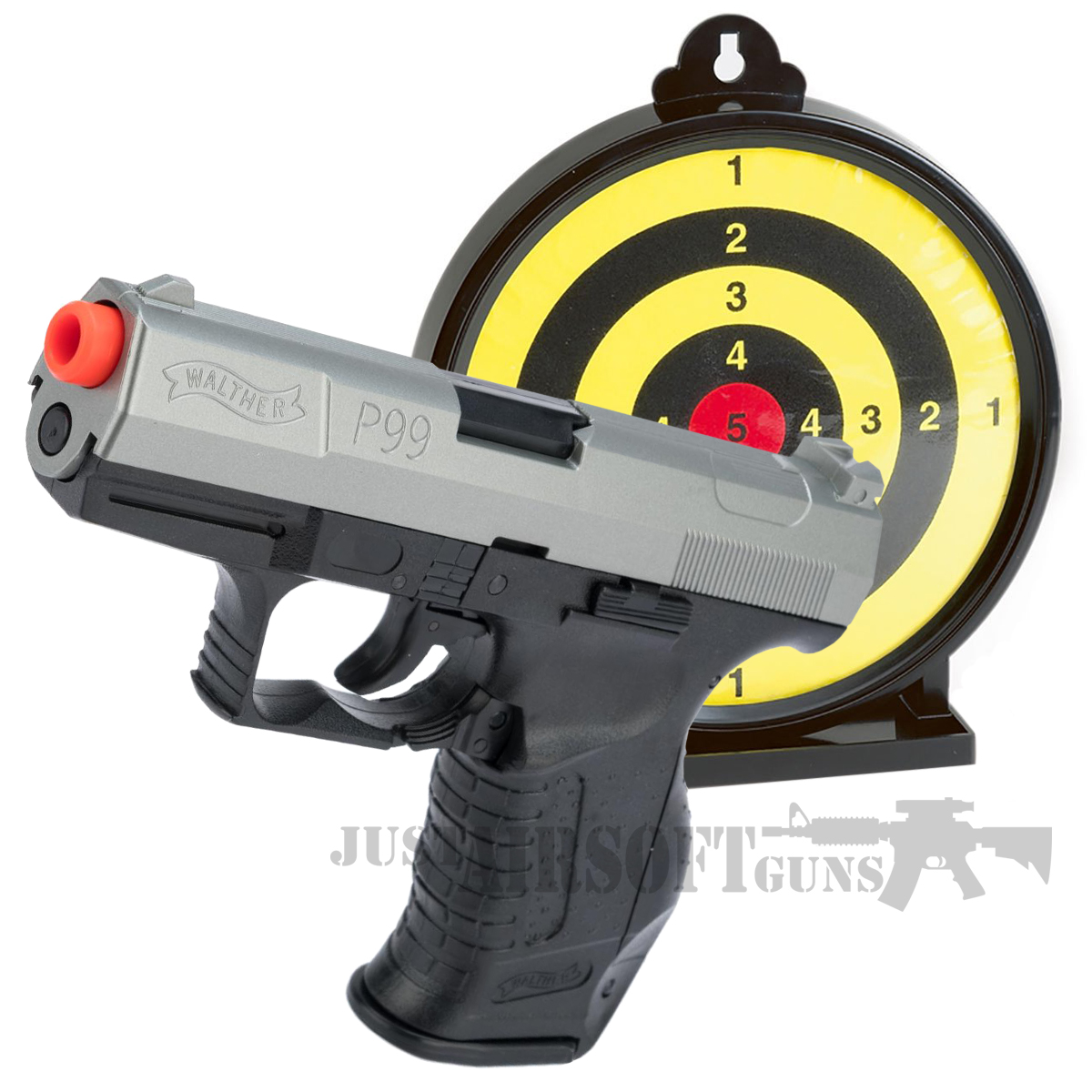 P99 Airsoft Action Pistol Kit with Target BiColor Just Airsoft Guns