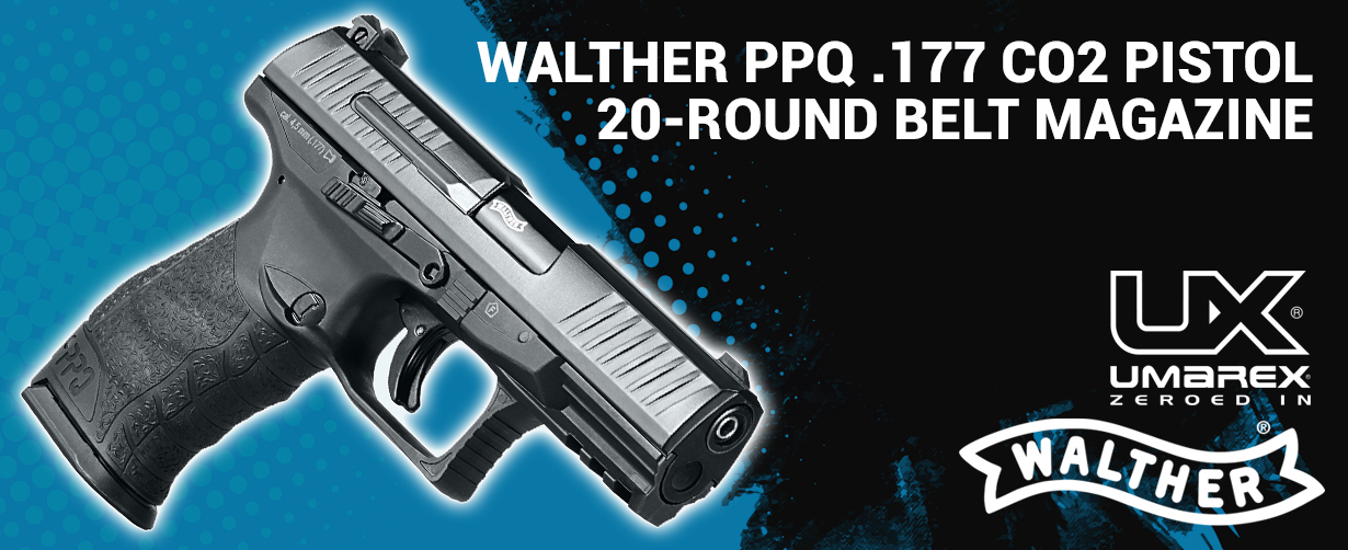 WALTHER PPQ 177 CO2 PELLET PISTOL 20 ROUND BELT MAGAZINE