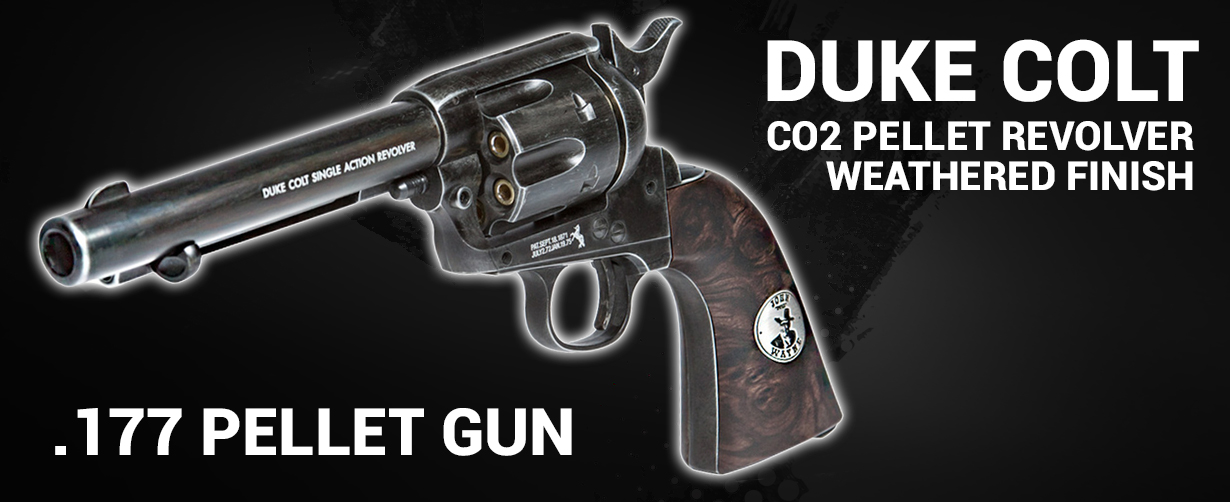 DUKE COLT CO2 PELLET REVOLVER WEATHERED B1