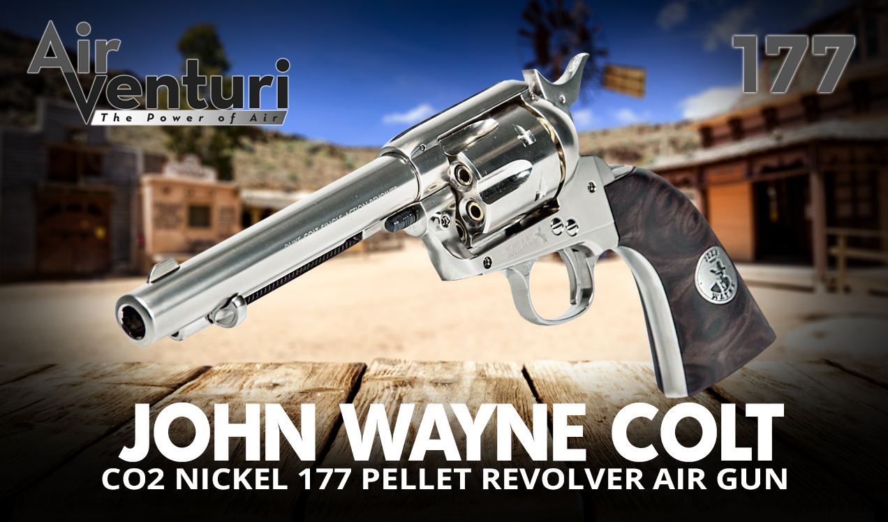 John Wayne Colt CO2 Pellet Revolver Nickel 177 Cal usa 1