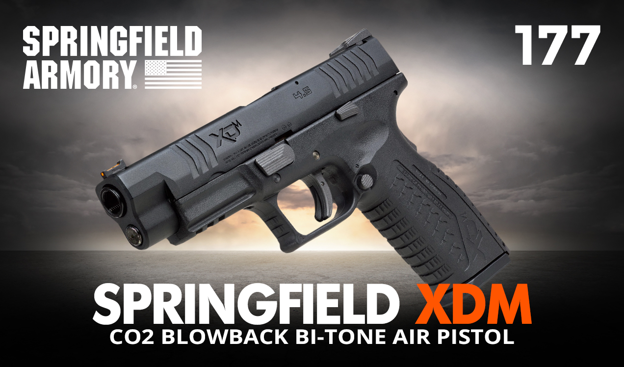 Springfield Armory XDM 4 5″ 177 CO2 Blowback Bi tone usa black