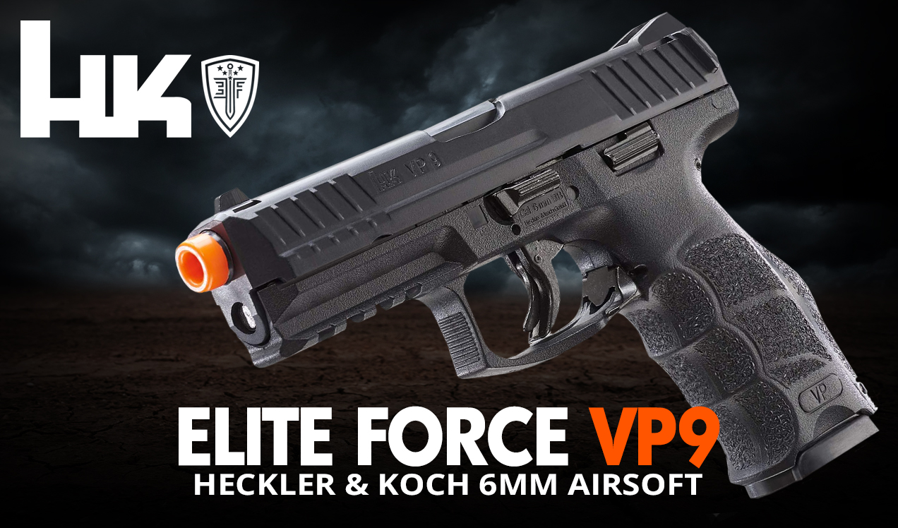 HK VP9 GBB 6MM AIRSOFT PISTOL ELITE FORCE 0