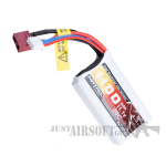 Matrix High Performance 11 1V PEQ Type Airsoft LiPo Battery Model 1100mAh 15C Deans Short Wire 1