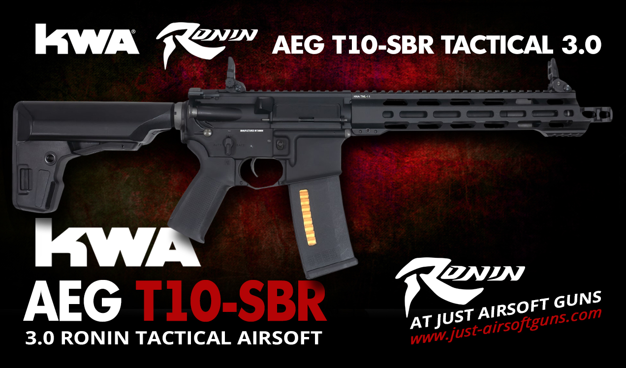 KWA AEG 3 0 Ronin Tactical T10 SBR Blowback Airsoft Gun – 106 01410 b1