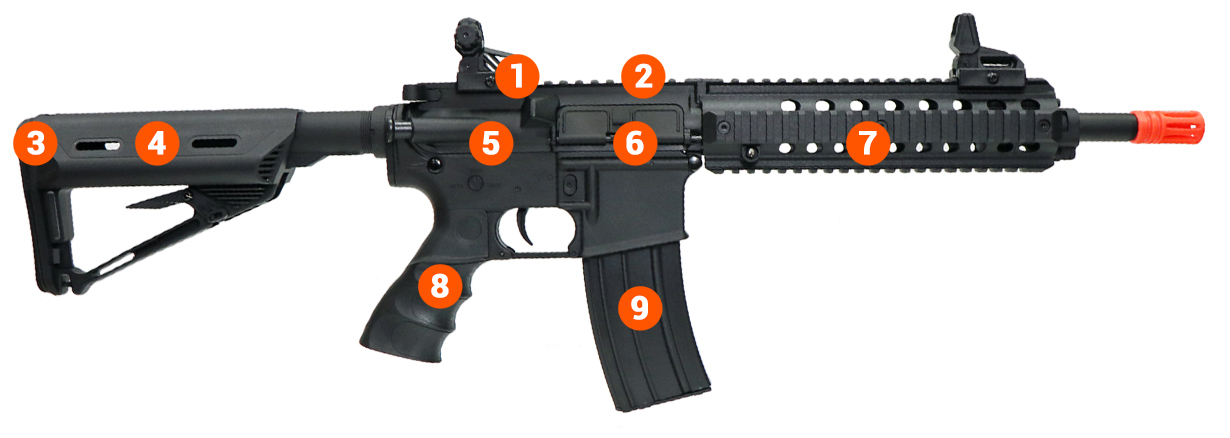 Bulldog ST Delta QD AEG Electric Airsoft Gun – black info 2