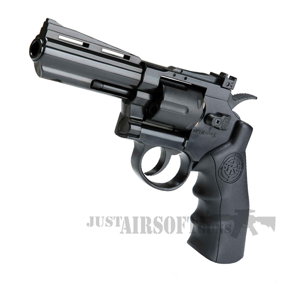 KL Herc 4 Inch Titan Air Revolver Co2 Dual Ammo Air Pistol Black