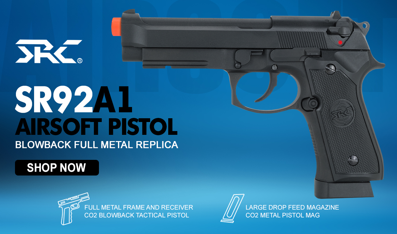 SR 92 A1 Co2 Blowback Full Metal Airsoft Pistol