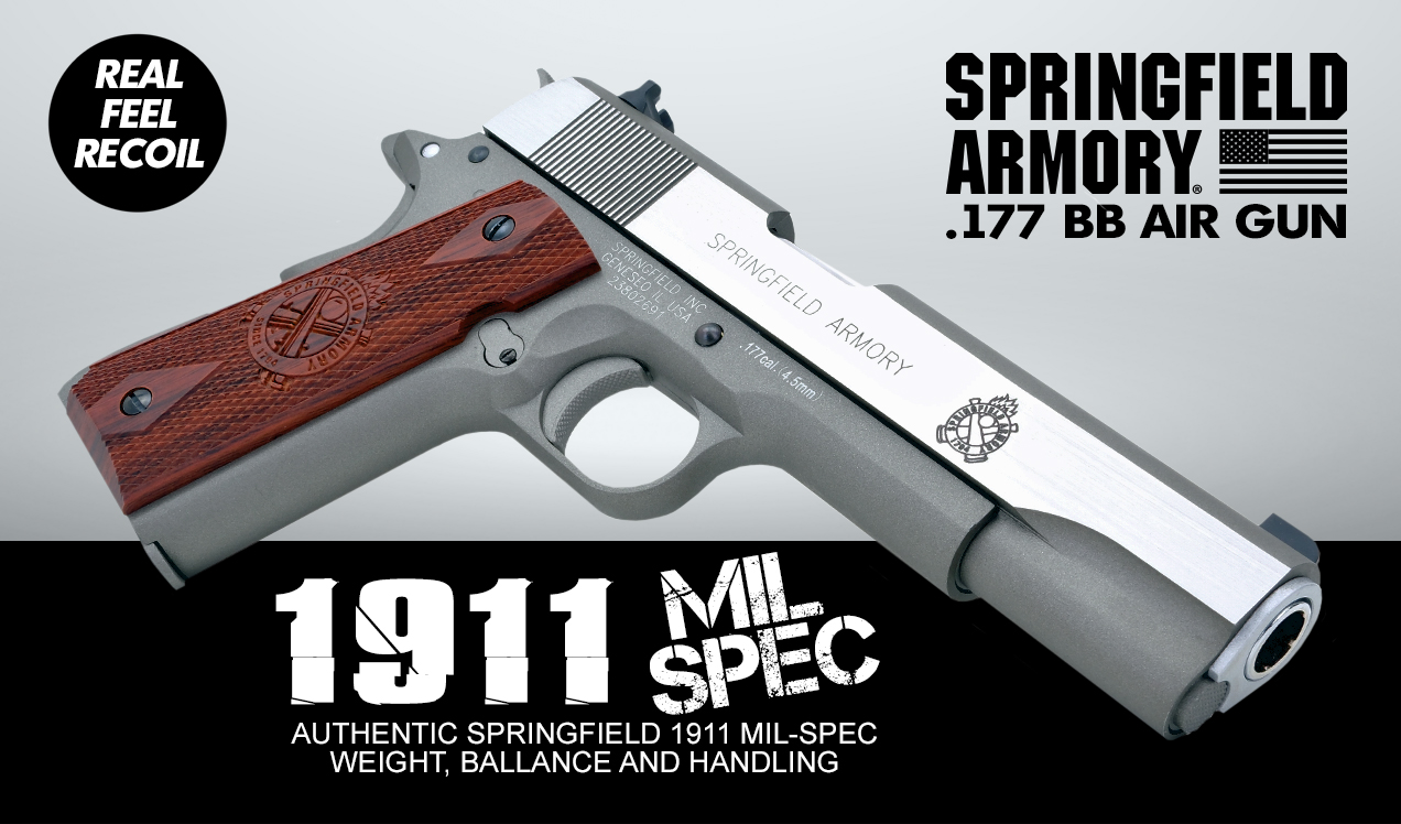 1911 Mil Spec Stainless CO2 Blowback .177 BB Air Pistol - Limited Edition