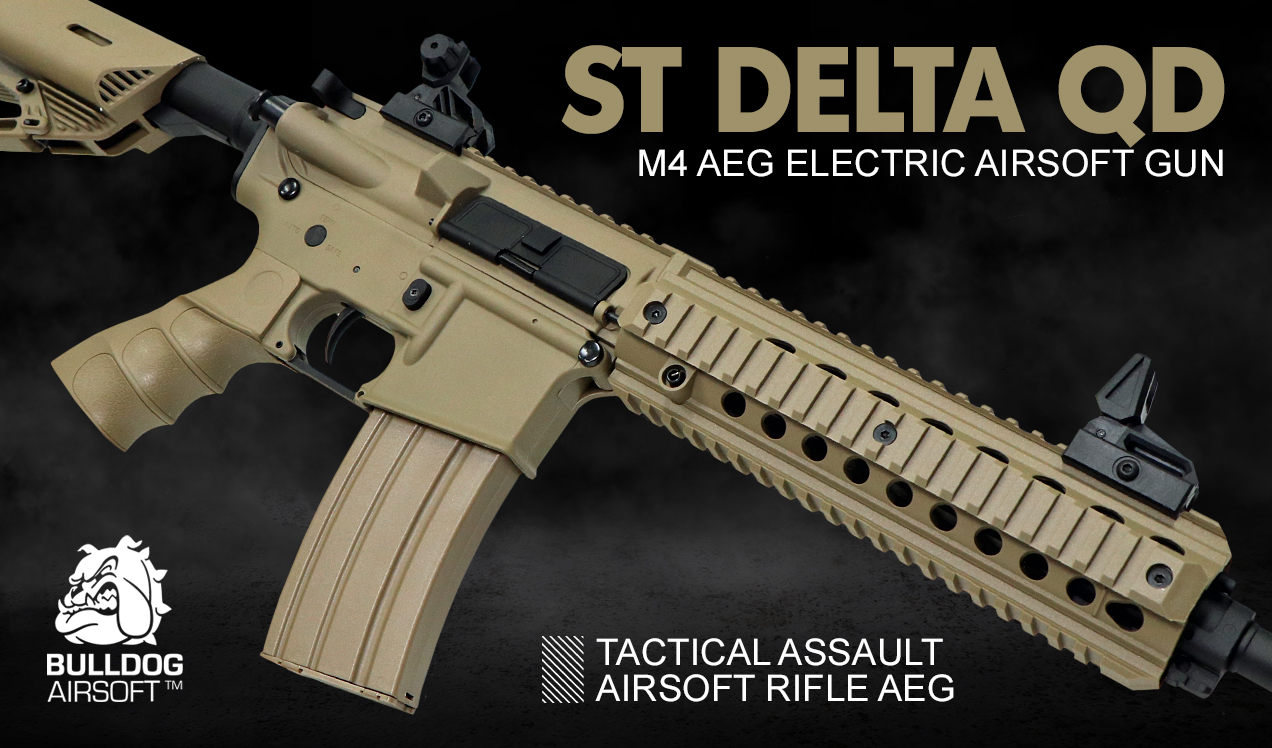 Bulldog ST Delta QD AEG Electric Airsoft Gun – Tan