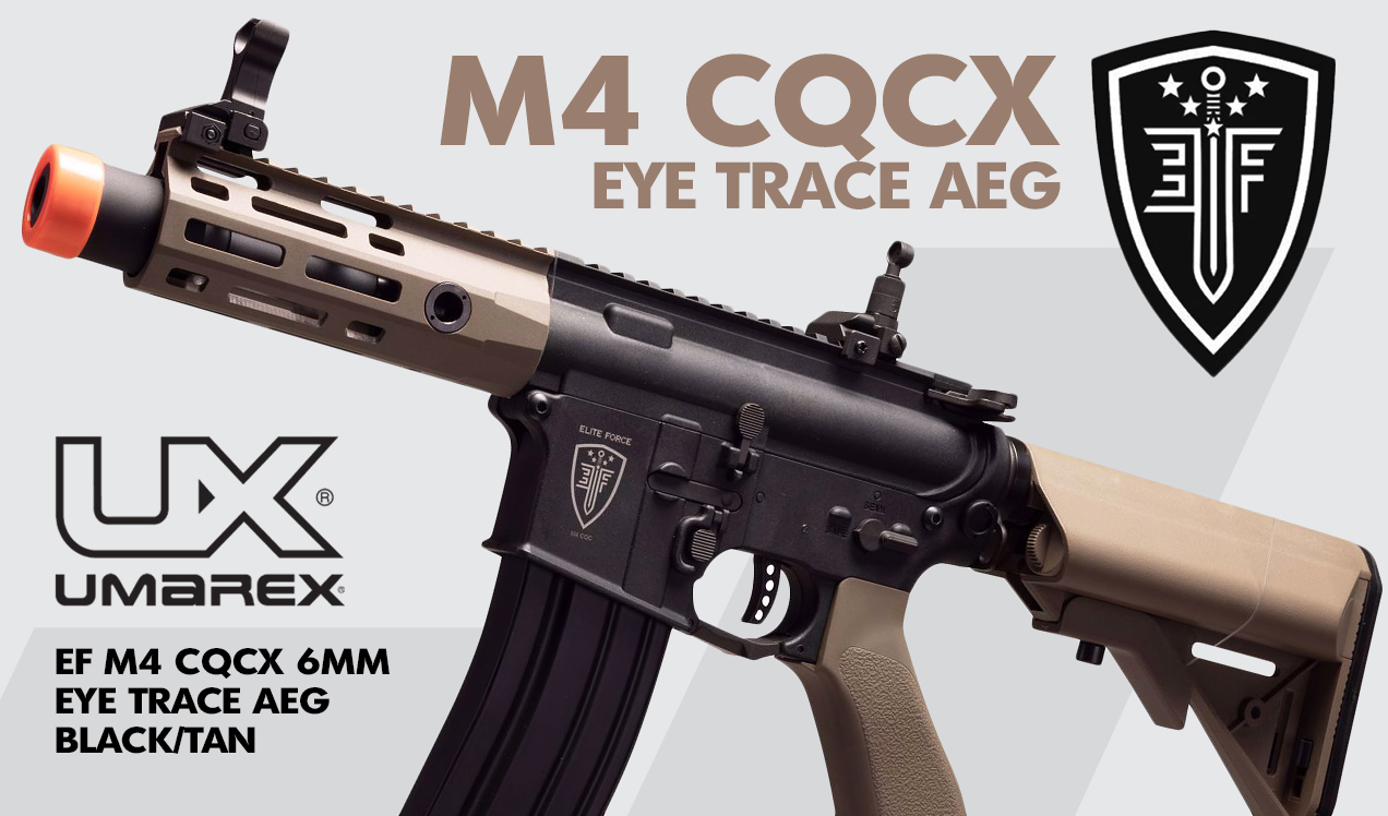 Elite Force M4 CQCX EyeTrace Black and Tan AEG B1